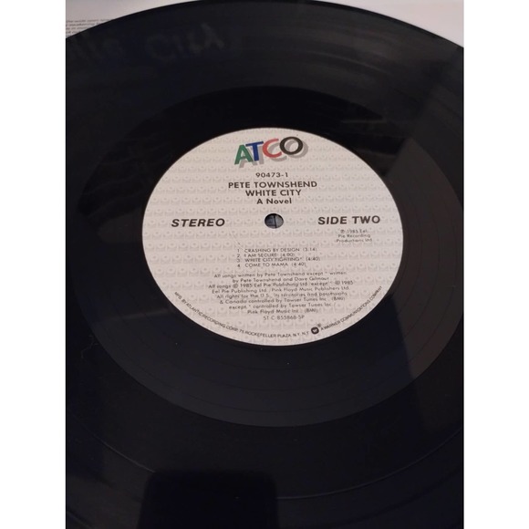 Pete Townshend White City LP Vinyl Record Album ATCO 90473-1 - Picture 3 of 4